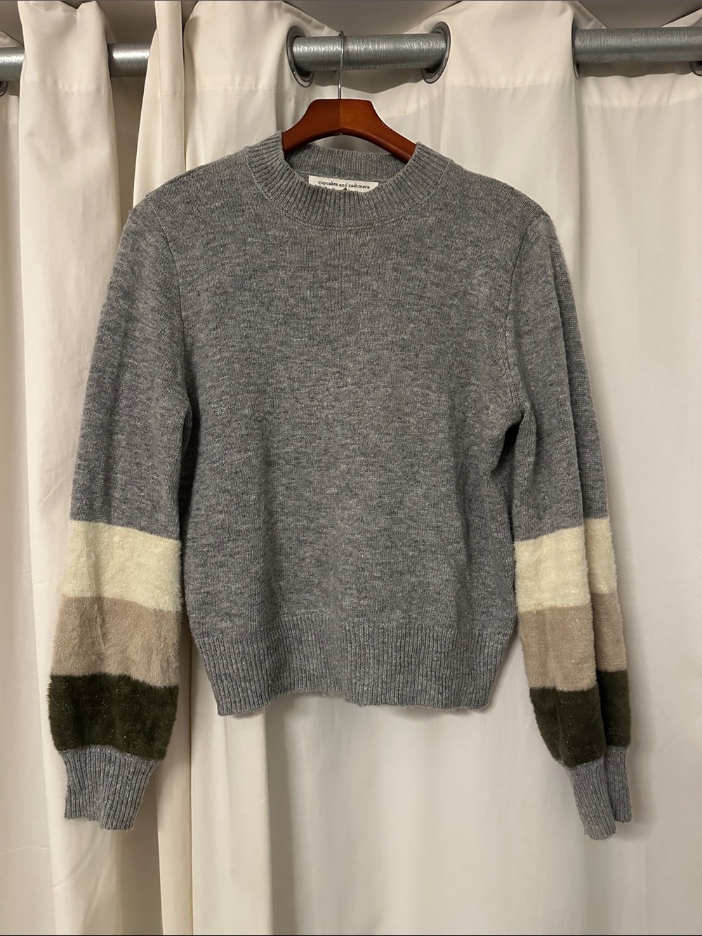 Cupcakes and cashmere sweater with soft sleeve detail